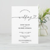 Eenvoudige Elegant Calligraphy Script minimalist M Kaart (Staand voorkant)