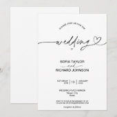 Eenvoudige Elegant Calligraphy Script minimalist M Kaart (Voorkant / Achterkant)