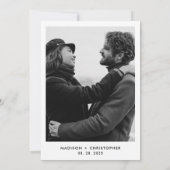 Eenvoudige Elegant Calligraphy Script Photo Weddin Kaart (Achterkant)