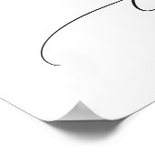 Eenvoudige Elegant Calligraphy Wedding Cards & Gif Poster (Hoek)