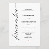 Eenvoudige Elegant Calligraphy Wedding Invitation  Programmakaart (Voorkant)