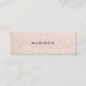 Eenvoudige Elegant Champagne Glitter Beauty Stylis Mini Visitekaartje (Voorkant)