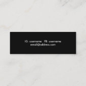 Eenvoudige Elegant Champagne Glitter Beauty Stylis Mini Visitekaartje (Achterkant)