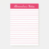 Eenvoudige Elegant Cherry Red, geïndividualiseerd Post-it® Notes (Voorkant)