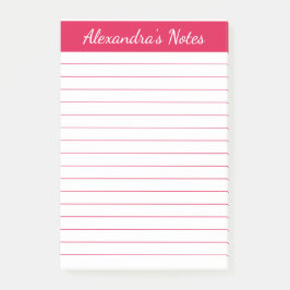 Eenvoudige Elegant Cherry Red, geïndividualiseerd Post-it® Notes