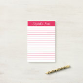 Eenvoudige Elegant Cherry Red, geïndividualiseerd Post-it® Notes (Op bureau)