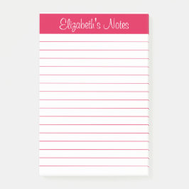Eenvoudige Elegant Cherry Red, geïndividualiseerd Post-it® Notes