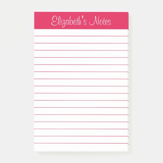 Eenvoudige Elegant Cherry Red, geïndividualiseerd Post-it® Notes (Voorkant)