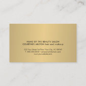 Eenvoudige Elegant Chic FAUX Gold Beauty Salon Loy Klantenkaartje (Achterkant)