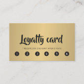 Eenvoudige Elegant Chic FAUX Gold Beauty Salon Loy Klantenkaartje (Voorkant)