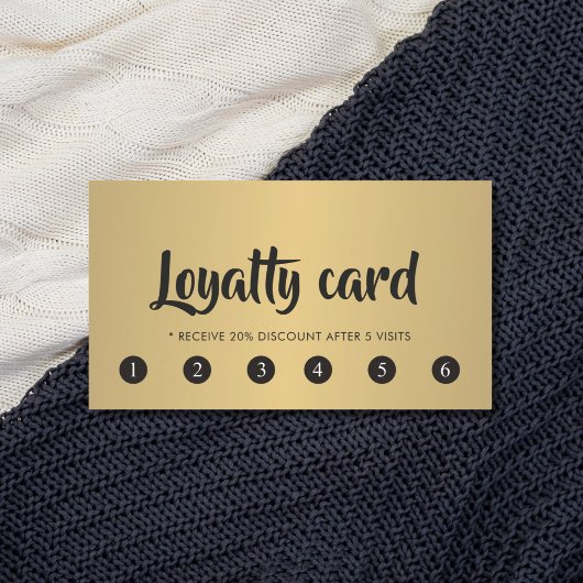 Eenvoudige Elegant Chic FAUX Gold Beauty Salon Loy Klantenkaartje
