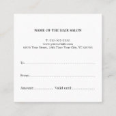 Eenvoudige Elegant Chic Red Heart White Hair Styli Vierkante Visitekaartje (Achterkant)