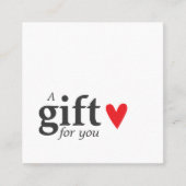 Eenvoudige Elegant Chic Red Heart White Hair Styli Vierkante Visitekaartje (Voorkant)