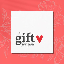 Eenvoudige Elegant Chic Red Heart White Hair Styli Vierkante Visitekaartje