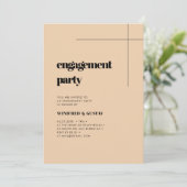 Eenvoudige elegant & chic-verloving kaart (Staand voorkant)