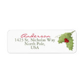 Eenvoudige Elegant Classic kerstGreenery Mailing Etiket (Voorkant)