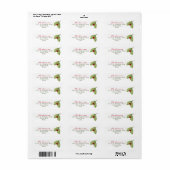 Eenvoudige Elegant Classic kerstGreenery Mailing Etiket (Full Sheet)