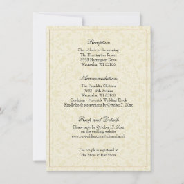 Eenvoudige Elegant Classic Weddenschappen Receptio Kaart