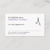 Eenvoudige Elegant Clean Hair Stylist-Benoemkaart Afsprakenkaartje (Voorkant)