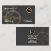 Eenvoudige Elegant Clean Steering Wheel Chauffeur Visitekaartje (Voorkant / Achterkant)