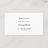 Eenvoudige Elegant Clean Texture White Advocaat Visitekaartje (Achterkant)