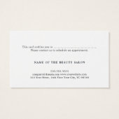 Eenvoudige Elegant Clean White Faux Gold Gift Kaar Visitekaartje (Achterkant)