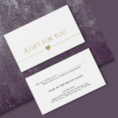 Eenvoudige Elegant Clean White Faux Gold Gift Kaar Visitekaartje