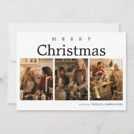 Eenvoudige Elegant Collage Kerstfeestdag Kaart