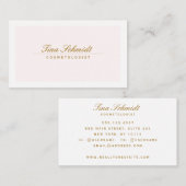 Eenvoudige Elegant Cosmetology Spa en Salon Pink 2 Visitekaartje (Voorkant / Achterkant)