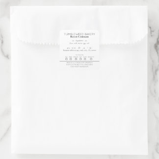 Eenvoudige Elegant Cottage Food Labels