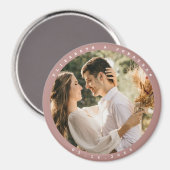 Eenvoudige Elegant Couple Photo Wedding Save the D Magneet (Voorkant / Achterkant)