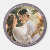 Eenvoudige Elegant Couple Photo Wedding Save the D Magneet (Voorkant)