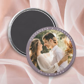 Eenvoudige Elegant Couple Photo Wedding Save the D Magneet