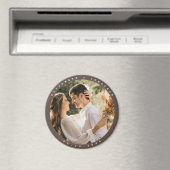 Eenvoudige Elegant Couple Photo Wedding Save the D Magneet (Insitu (Vaatwasser))