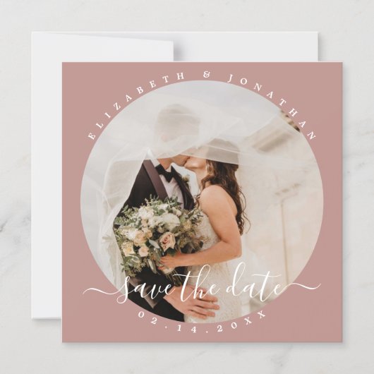 Eenvoudige Elegant Couple Photo Wedding Save the D Magnetische Uitnodiging (Voorkant)