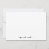 Eenvoudige Elegant Couple's Douche Uitnodiging (Achterkant)