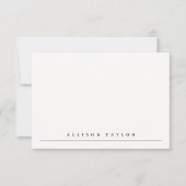 Eenvoudige Elegant Custom Name Notitiekaartje (Voorkant)