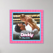 Eenvoudige Elegant Custom Photo Keepsake voor papa Canvas Afdruk (Voorkant)