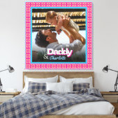 Eenvoudige Elegant Custom Photo Keepsake voor papa Canvas Afdruk (Insitu (Slaapkamer))
