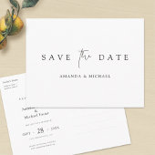 Eenvoudige Elegant Custom Save the Date Wedding Aankondigingskaart