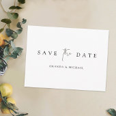 Eenvoudige Elegant Custom Save the Date Wedding Aankondigingskaart