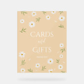 Eenvoudige Elegant Daisies Baby shower Kaarten en  Acryl Bord (Voorkant)