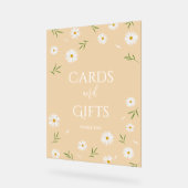 Eenvoudige Elegant Daisies Baby shower Kaarten en  Acryl Bord (Hoek)