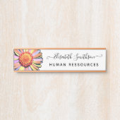 Eenvoudige Elegant Daisy Custom Professional Flora Deurbordje (Voorkant)