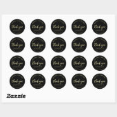 Eenvoudige Elegant dank u bruiloft gunst Ronde Sticker (Vel)