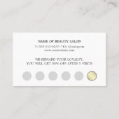 Eenvoudige Elegant Dark Faux Gold Stripe Loyalty-K Klantenkaartje (Achterkant)