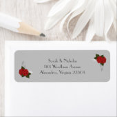 Eenvoudige Elegant Deco Roos Adresetiketten Etiket (Insitu)