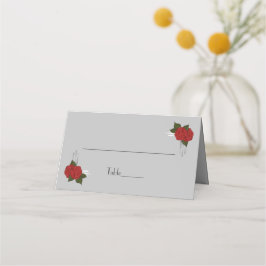 Eenvoudige Elegant Deco Roos Wedding Place Card Plaatskaartje