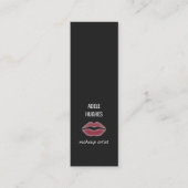 Eenvoudige Elegant Donkerroze Lips Make-up Artist Mini Visitekaartje (Voorkant)