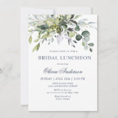 Eenvoudige Elegant Eucalyptus BRIDAL LUNCHEON Kaart (Voorkant)